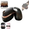 Gienslru Mini Hair Straightener Brush, Cordless Hair Straightener for Travel, Hot Comb with Adjustable Heat, 30s Quick Heat, Portable Straighteners Brush for Daily Styling (Black)