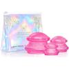 CRYSTALLOVE Coppette Massaggio Silicone - 3 pezzi - Massaggio del corpo - Massaggiatore per la cellulite - Set di coppettazione anti-cellulite con glitter - Coppa per Massaggio