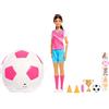 Barbie Team Roll & Reveal, Bambola Calciatrice e Accessori