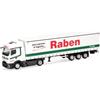 Herpa modello camion Mercedes-Benz Actros L ProCabin Streamspace autoarticolato telonato Raben Logistics, miniatura in scala 1:87, pezzo da collezione, Made in Germany, plastica