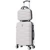 CELIMS - Valigia Bagaglio a Mano con Beauty Case da Viaggio 30cm Grigio Approvata da oltre 100 compagnie aeree | Leggera e Rigida | Trolley Bagaglio a Mano 55x40x20 | Valigia Cabina
