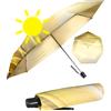 Knirps Ombrello tascabile Slim Duomatic con apertura automatica, Wave Gold - Gold Heatshield - Protezione UV e calore, 90 cm