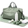 WEPOET Borsone da Viaggio Donna, Borsone Palestra Uomo con Tasca Impermeabile, Borsa da Viaggio con Scomparto Scarpe, Grande Capacità Duffel Bag (Verde)