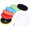 KKPLZZ Kit Tamponi per Lucidatura, 7 Pezzi Tamponi per Lucidatura per Auto con Spugna e Lana per a Cera, Diametro 150 Mm per Auto, Barca, Camion, Vetro, Pietra, Ceramica