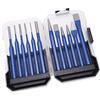 Generic Kit Punzone Scalpello da 12 Pezzi Strumenti Professionali per Incisione per la Lavorazione del Legno e dei Metalli, Realizzato in Acciaio CRV-V, Manico Blu