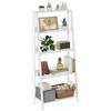 Furinno Libreria a scala, 5 ripiani, colore: bianco