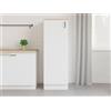 Dmora Mobile alto 1 anta Pianengo, Colonna cucina, Modulo dispensa verticale, Mobile verticale compatto, 60x60 h148 cm, Bianco e Rovere