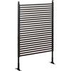 Recinzione Divisorio da Giardino 93x22x150 cm Modulabile Autoportante in Acciaio Marrone