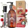 BIONOBLE Olio di Ricino Puro e Biologico + Kit Mascara - Pressato a Freddo - Olio di Ricino per Capelli Crescita, Ciglia e Sopracciglia - Castor Oil Organic - Bottiglia di Vetro e Pompa - 200ml