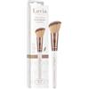 Luvia Cosmetics Pennello per trucco professionale Luvia, blush, pennello bronzo, pennello per polvere obliqua, pennello cosmetico vegano, 213 // Blush Brush - Elegance