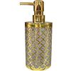 VR VETRINEINRETE Vetrineinrete® Accessori Bagno oro stile barocco con Dispenser Sapone Bicchiere portaspazzolino piattino portasapone (Dispense sapone)
