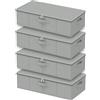 GUOHNHE Pratici Contenitori Sottoletto con Coperchio, 60x30x15 cm, Grigio