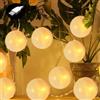 SUNOYA Catena di luci a sfere di cotone, 6 m, 40 LED, per interni ed esterni
