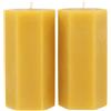 Danilovo Candele Cera d'Api Naturale al 100% - Decorazioni Casa Eleganti e di Alta Qualità - Candele Naturali Decorative e Sostenibili (2 pz, 5 x 10 cm, 18 Ore)