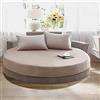 KXCAQ Lenzuolo morbido cotone rotondo lenzuolo con angoli tinta unita copriletto rotondo set biancheria da letto coprimaterasso coprimaterasso lenzuolo morbido 180x180 cm grigio argento