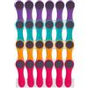 trendfinding 24 mollette da bucato con molle in acciaio inox e Soft Grip Softgrip Soft Touch Turchese Giallo Rosa Viola Grigio Scuro, LI3400E-24_MC