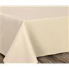 BEAUTEX Leinen Optik, Tovaglia Damasco con linee ondulate, rettangolare, ovale, rotonda, dimensioni e colore a scelta, Tessile, crema, Eckig 160x260 cm