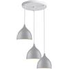 Mengjay E27 retrò Vintage classico industriale pendente plafoniera in metallo Ciondolo a soffitto Ciondolo Ø17 cm, Lampade a sospensione da Soffitto,Lega di alluminio, Grigio