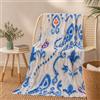Bassetti Telo Arredo Copridivano Copritavola Lenzuolo Telo Mare Picnic Multiuso Granfoulard cm 270x270 100% Cotone Made In Italy (azzurro)