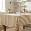 Bifulco Biancheria Bifulco Tovaglia Tavola Rettangolare 140x230 cm 12 Posti Art. Gourmet Fancy Home in Misto Cotone - Fantasia Righe Bicolore (Giallo)