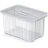 IMJ-Global Scatola Contenitore Trasparente con Coperchio Cargobox | 30x20x16,5 cm | 6 Litri | Impilabile | in Plastica Resistente