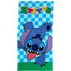 CARTOON Telo Mare Bambino Stitch 70x140 cm Asciugamano Microfibra 100% Poliestere Asciugatura Rapida Telo Spiaggia Piscina Azzurro Disney Idea Regalo