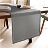 Encasa XO Runner da Tavola in Puro Cotone Orlato 13x91 Grigio