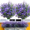 Yoicn Lth 12 fiori artificiali di lavanda per interni ed esterni, in plastica resistente ai raggi UV, fiori finti per composizioni floreali, centrotavola per la tavola, decorazioni per matrimoni per casa, viola