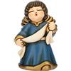 THUN - Angelo dell'Annunciazione con Targhetta Personalizzabile - Veste Blu - Statuine Presepe Classico - Ceramica - I Classici