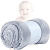 HUIEYE Coperta Plaid Morbida,Coperta In Microfibra Peluche,Coperta Pile,Plaid Divano Super Morbida Per Bambini Passeggino Und Biancheria Da Letto Soffice Neonat Morbida,70 X 100CM(Grigio chiaro)