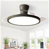Fachae Intelligente Ventola Lampadario E Telecomando Silenzioso A Scomparsa Per Camera Da Letto Lampadario Ventilatore Da Soffitto Led Dimmerabile E Reversibile Per Camera Da Letto 6 Velocità