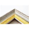 Artecentro cornice in legno classica per diploma- laurea- certificato - foto - grafica cornice artigianale con o senza passepartout vari formati e colori (35 x 50 + passepartout, grigio ammonite filo oro)