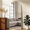 NEUWEABY Specchio da pavimento ad arco 165 x 60cm con specchio a figura intera con supporto, grande specchio a tutto il corpo da appendere o appoggiato alla parete per camera da letto, Bianco
