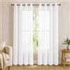 VKZ Tende Trasparenti Leggere in Voile con Occhielli, Set da 2 Pannelli 140 x 290 cm, Tende Filtranti per Soggiorno Camera da Letto,Bianco