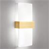 DAGORD Applique da Parete Interno LED Legno 6500K Luce Fredda 12W