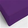 SpazioTessile - Lenzuolo con Angoli Matrimoniale Cotone Certificato Oeko-Tex, Lenzuola Matrimoniali Cotone con Elastico, Lenzuolo Sotto con Angoli, Made in Italy - 160x210 Angolo H25 cm, Prugna