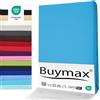 Buymax® Lenzuola con Angoli per Lettino Bambino 60x120 cm in 100% Cotone Jersey - Colore Turchese, per Materassi fino a 15 cm di Altezza