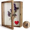 TJ.MOREE - Teca da esposizione, 27,9 x 35,6 cm, cornice espositiva con retro in lino, per cimeli, bouquet, medaglie e foto, scatola per ricordi