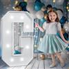 XFNWT Lettere per tendone alte 60 cm, facili da montare, lettera G con luce bianca fredda, per eventi interni ed esterni, grande cartello luminoso per compleanno, laurea, baby shower, decorazione per feste
