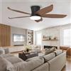 Dceinz Ventilatore Da Soffitto Con Luce 5 Pale Dimmerazione Telecomando 6 Velocità E Timer Silenzioso Lampadario Con Ventilatore Da Soffittoreversibile,Colore noce-42