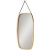 Vicco Specchio bagno Mirno, Bambù, 44 x 78 cm con cinturino regolabile, adatto per il montaggio a parete o per un'appensione flessibile