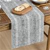 Artoid Mode Stile Rustico Casa di Campagna Grigio Scuro Runner da Tavola 33x143 cm, Cucina, Tavola per Compleanno, Vintage, Decorazione per Interni, Festa, Vacanza