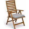 POKAR Cuscini Giardino Esterno per Panche Cuscino Panca Panchina Copri Cuscino Divano Dondolo da Giardino (50 x 50 x 5, Grigio)