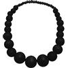 COLORFUL BLING Collana etnica con perline in legno naturale per uomo e donna, catena in legno africano, collana a filo grosso, gioielli hip hop, 60 cm, Legno, Legno