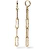 UNOAERRE Orecchini Lunghi Paper Clip, Bronzo Placcato Oro 24 Carati, Stile Classico,