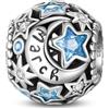 QIKAOLA S925 Ciondoli in argento con pietre portafortuna per bracciali e collane Pandora