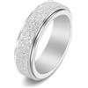Bishilin Gioielli da donna, anelli per madre e figlia, anelli rotanti satinati, 6 mm, in acciaio inox, V 1/2, acciaio inox, Non pietra preziosa
