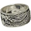 ForFox Anello a Fascia Girevole Drago Cinese in Argento Sterling 925 Anello Antistress Rotante per Uomo Donna 12mm Taglia 28
