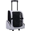 vidaXL Trolley Trasportino per Animali Pieghevole Multifunzione Grigio