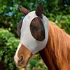 Harrison Howard Stretch Horse Fly Mask Rete morbida con manico grigio argento